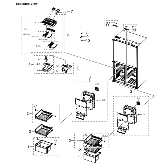 Samsung RF23A9675MT/AA Parts Diagram PDF