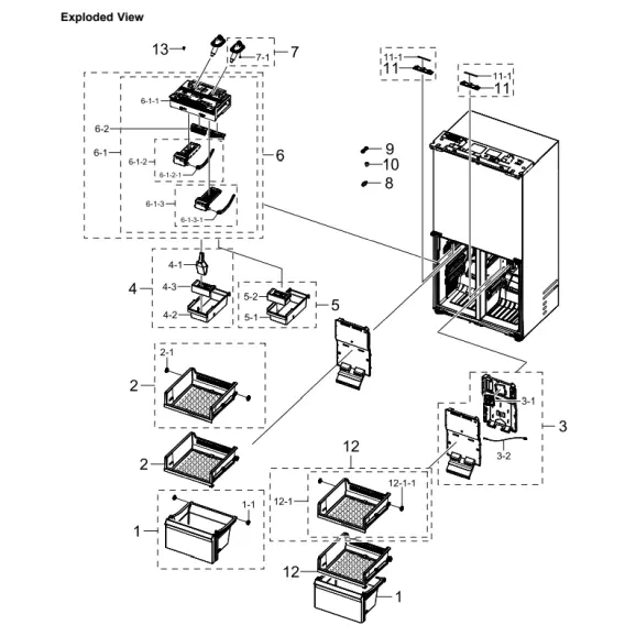 Samsung RF23DB9600APAA Parts Diagram PDF