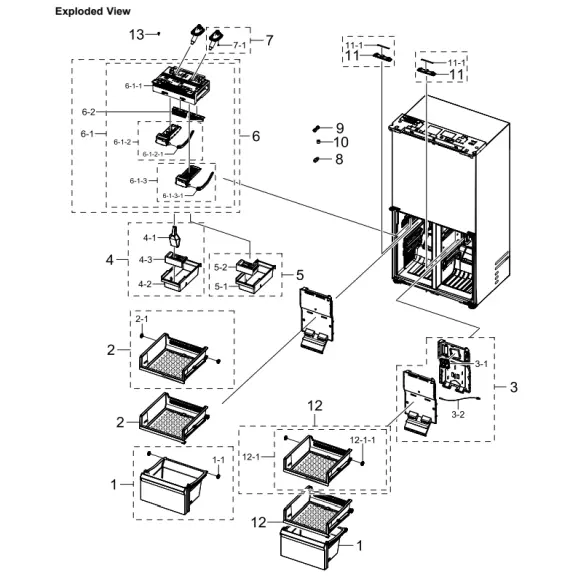 Samsung RF23DB9600QLAA Parts Diagram PDF