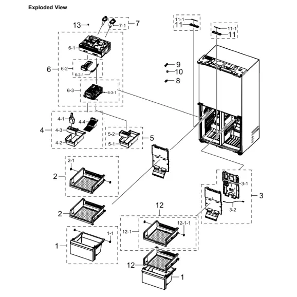 Samsung RF23DB9750QLAA Parts Diagram PDF