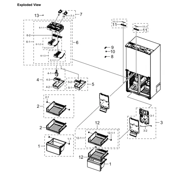 Samsung RF23DB990012AA Parts Diagram PDF