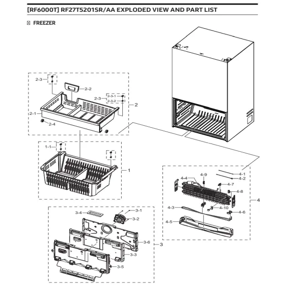 Samsung RF27T5201SRAA Parts Diagram PDF