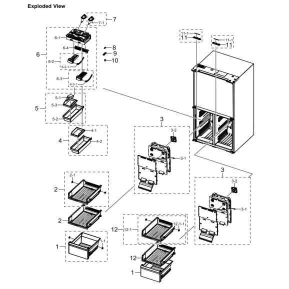 Samsung RF29A9071SG/AA Parts Diagram PDF