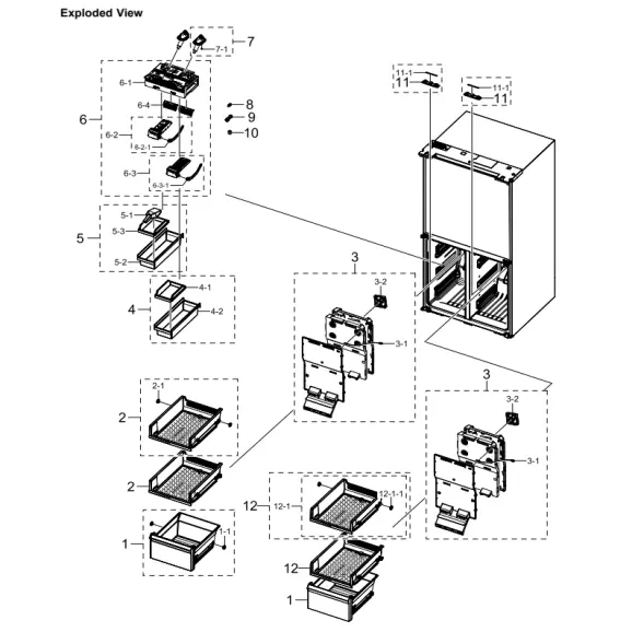 Samsung RF29A9671SG/AA Parts Diagram PDF