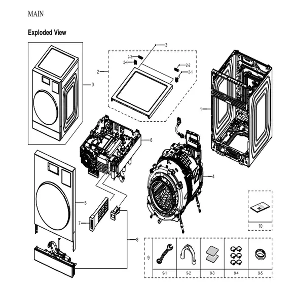 Samsung WD53DBA900HBA1 Parts Diagram PDF