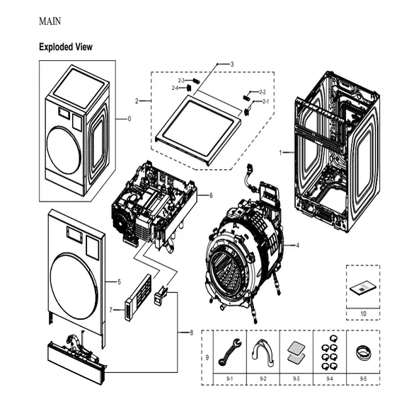 Samsung WD53DBA900HYA1 Parts Diagram PDF