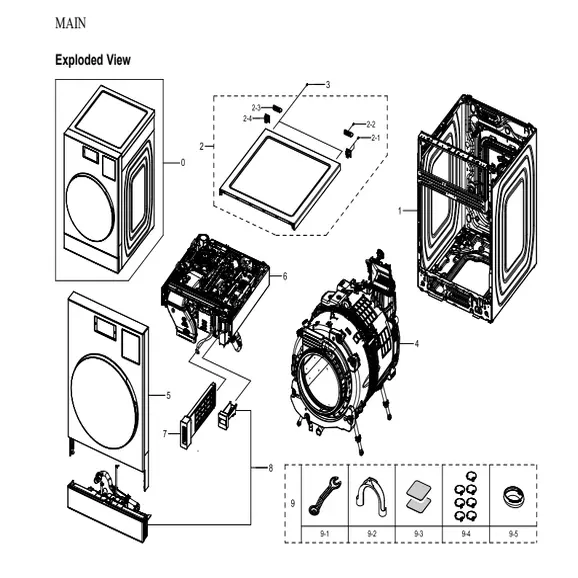 Samsung WD90F53AVSUS Parts Diagram PDF