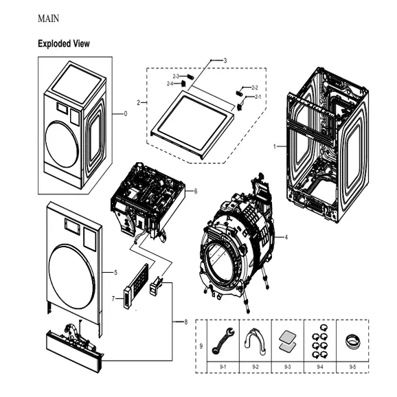 Samsung WD90F53AVYUS Parts Diagram PDF
