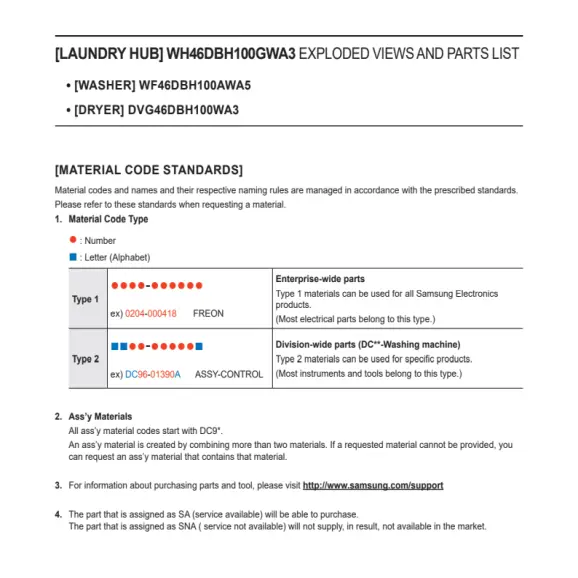 Samsung WH46DBH100GWA3 Parts Diagram PDF