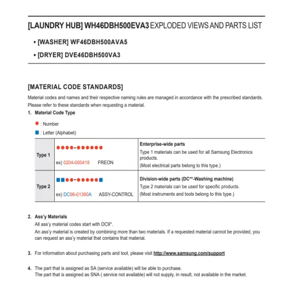 Samsung WH46DBH500EVA3 Parts Diagram PDF