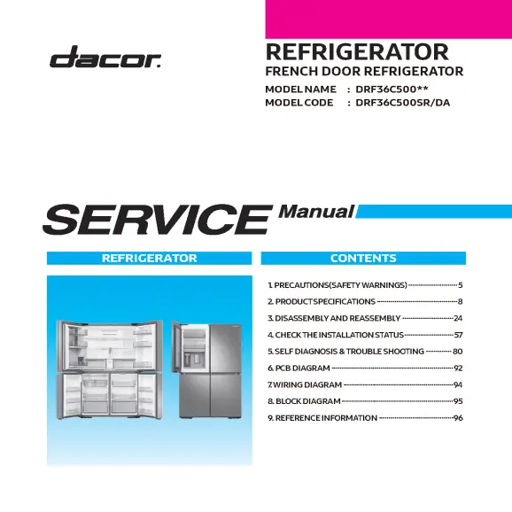 Dacor DRF36C500MT Service Manual PDF