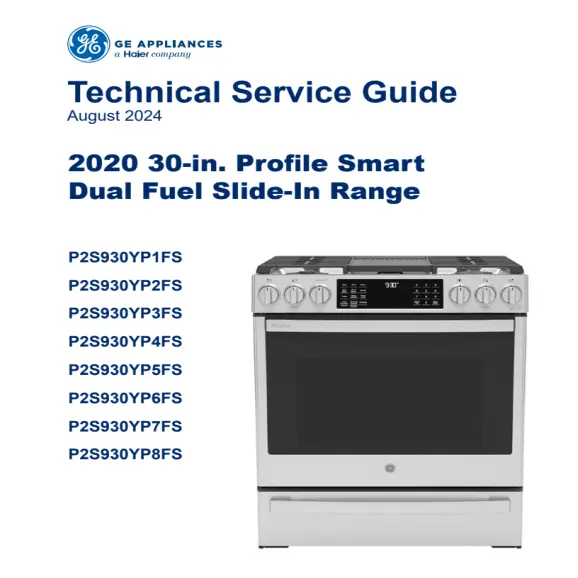 GE P2S930YPFS Service Manual PDF