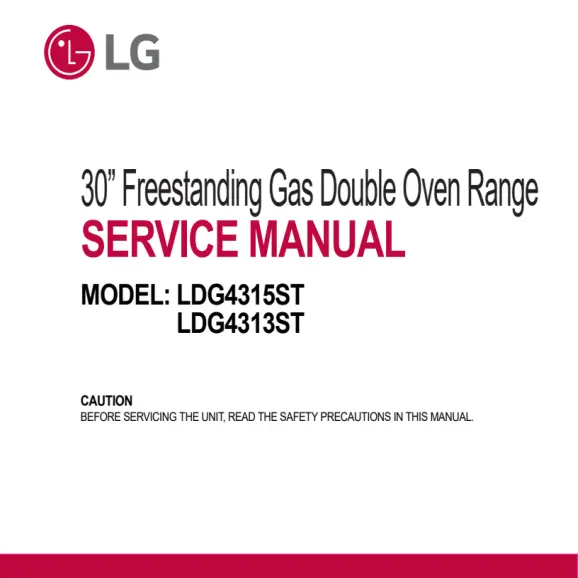 LG LDG4315ST Service Manual PDF