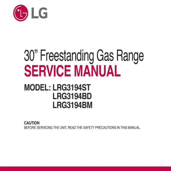 LG LRG3194ST Service Manual PDF