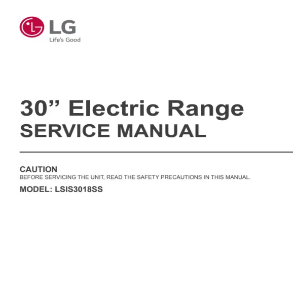 LG LSIS3018SS Service Manual PDF
