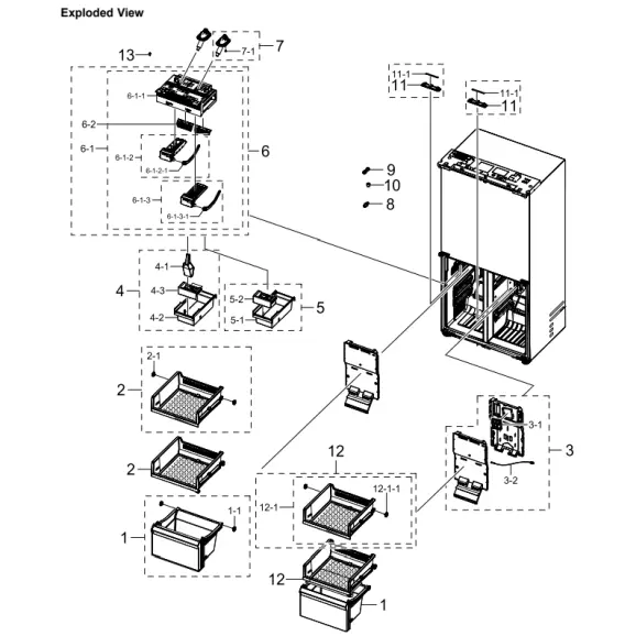 Samsung RF23DB9900QDAA Parts Diagram PDF