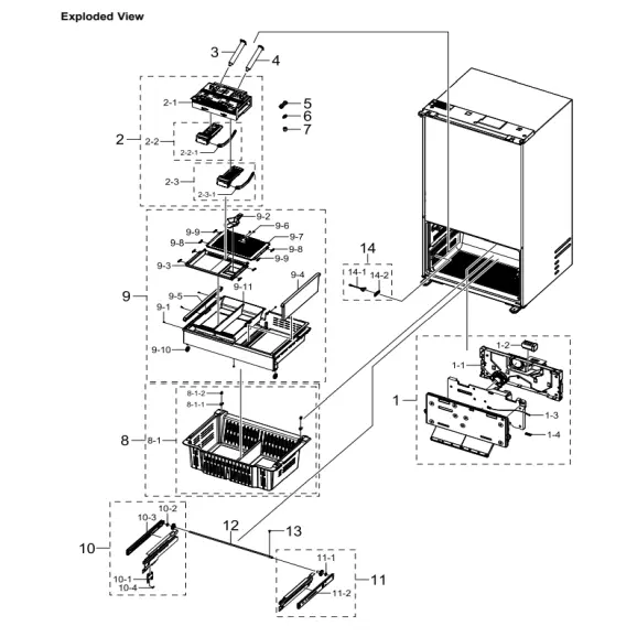 Samsung RF29BB8600QLAA Parts Diagram PDF