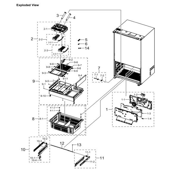 Samsung RF29BB8900QKAA Parts Diagram PDF