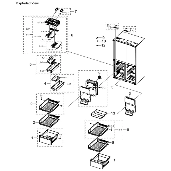 Samsung RF29CB9900QKAA Parts Diagram PDF