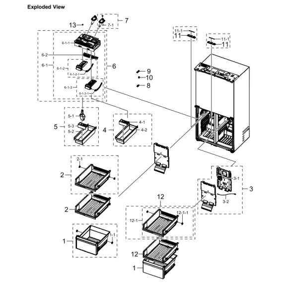 Samsung RF29DB960012AA Parts Diagram PDF