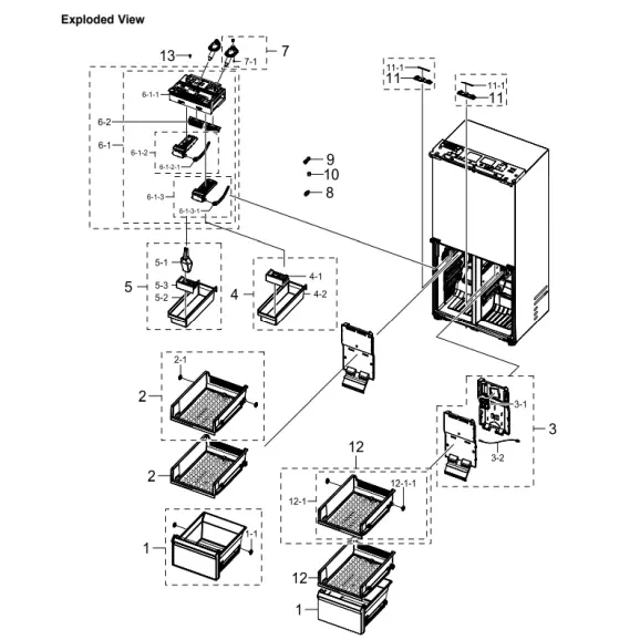 Samsung RF29DB9600QLAA Parts Diagram PDF