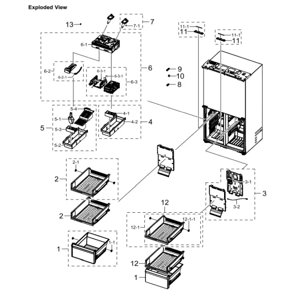 Samsung RF29DB9750QLAA Parts Diagram PDF