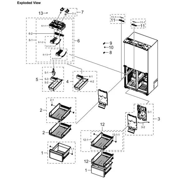 Samsung RF29DB990012AA Parts Diagram PDF