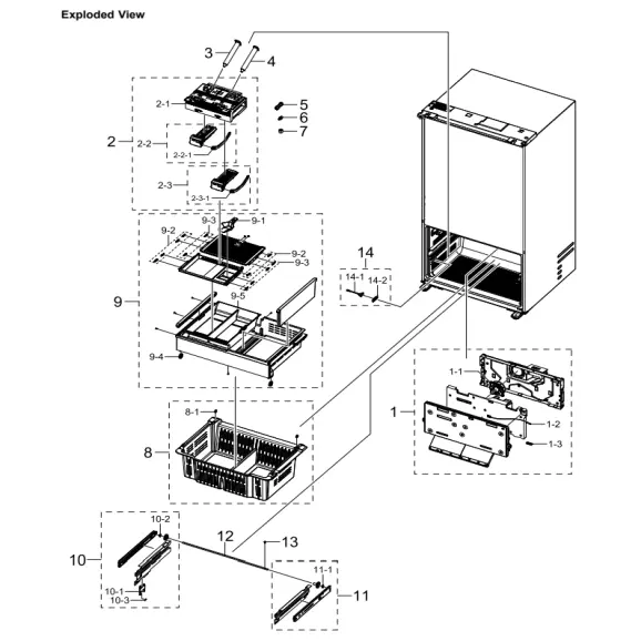Samsung RF30BB6200APAA Parts Diagram PDF