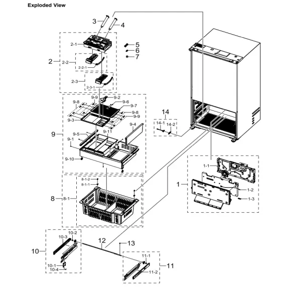 Samsung RF30BB6600APAA Parts Diagram PDF