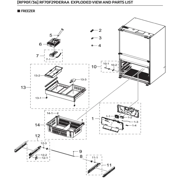 Samsung RF70F29DERAA Parts Diagram PDF