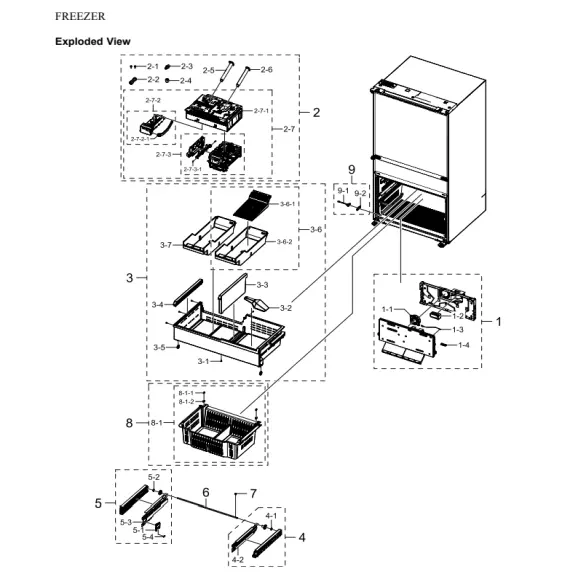 Samsung RF70F29MERAA Parts Diagram PDF