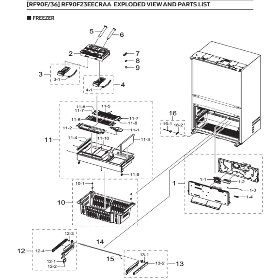 Samsung RF90F23EECRAA Parts Diagram PDF