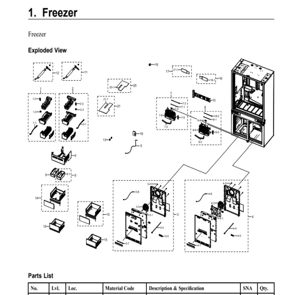 Dacor DRF427500AP Parts Diagram PDF