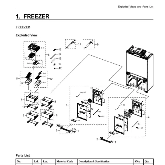 Dacor DRF485300 Parts Diagram PDF