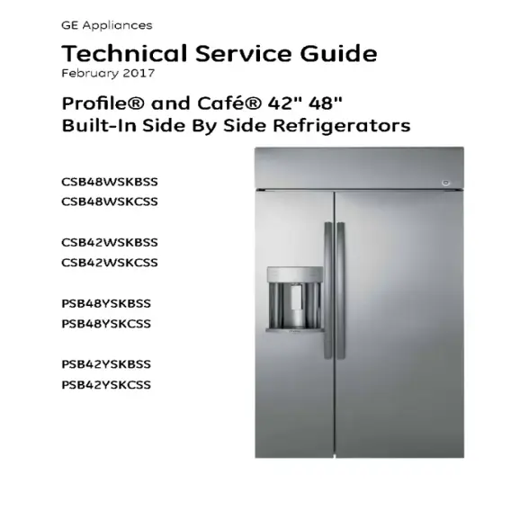 GE PSB42YSKCSS Service Manual PDF