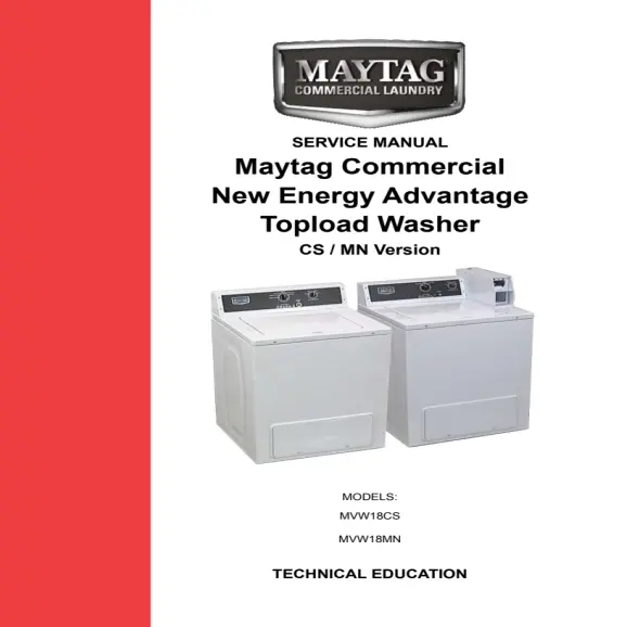 Maytag MVW18MNAWW0 Service Manual PDF