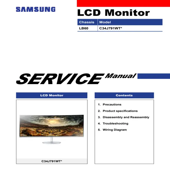 Samsung C34J791WT Service Manual PDF