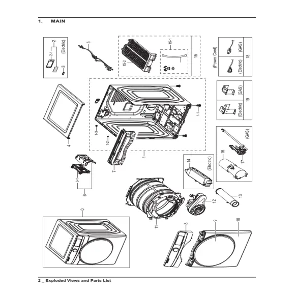 Samsung DVG50BG8300VA3 Parts Diagram PDF