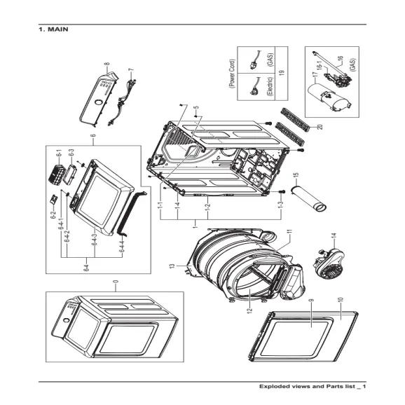 Samsung DVG50M7450P/A3 Parts Diagram PDF
