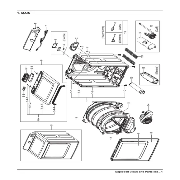 Samsung DVG50M7450W/A3 Parts Diagram PDF
