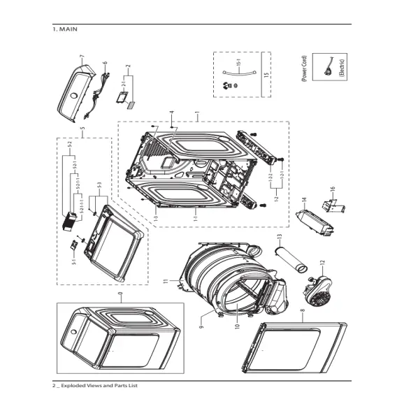 Samsung DVG55A7300EA3 Parts Diagram PDF