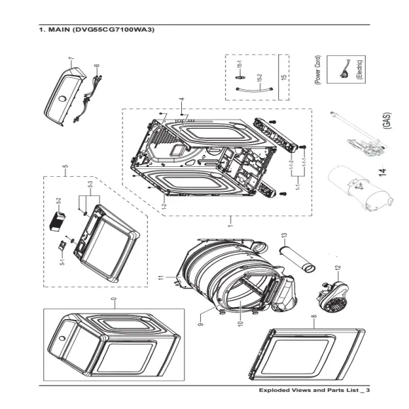 Samsung DVG55CG7100WA3 Parts Diagram PDF