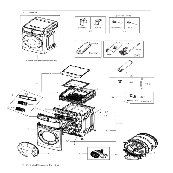 Samsung DVG60M9900V/A3 Parts Diagram PDF