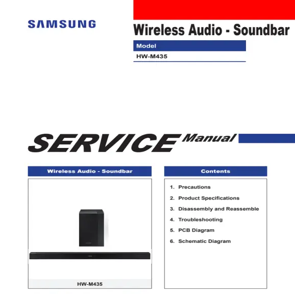 Samsung HW-M435 Service Manual PDF