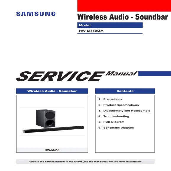 Samsung HW-M450 Service Manual PDF