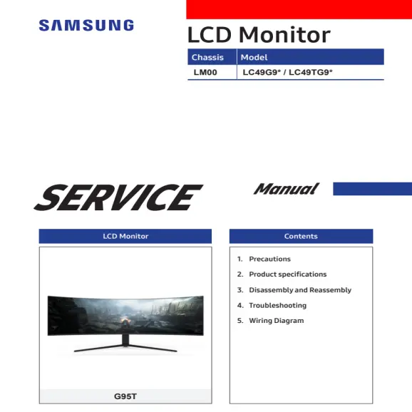 Samsung LC49G95TSSNXZA Service Manual PDF