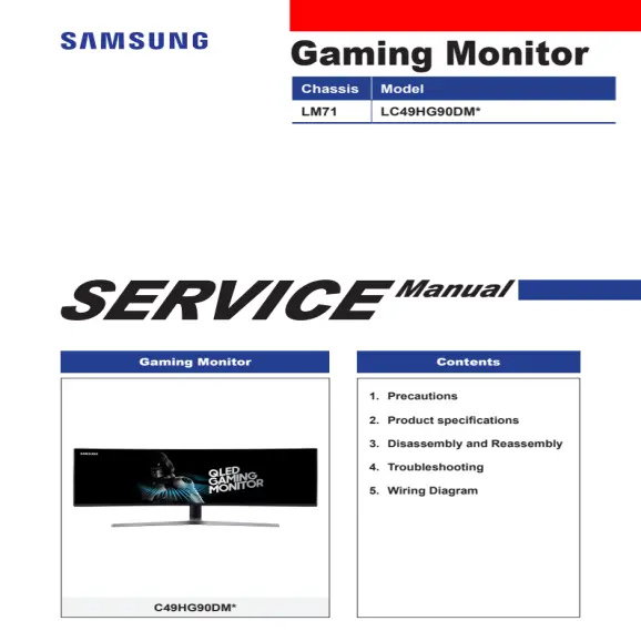 Samsung LC49HG90DMNXZA Service Manual PDF