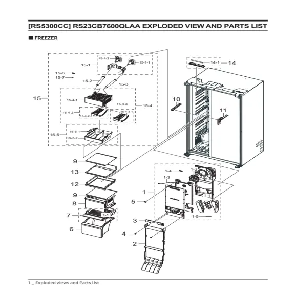 Samsung RS23CB7600QLAA Parts Diagram PDF