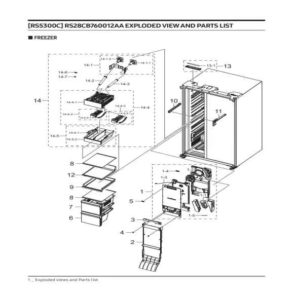 Samsung RS28CB760012AA Parts Diagram PDF