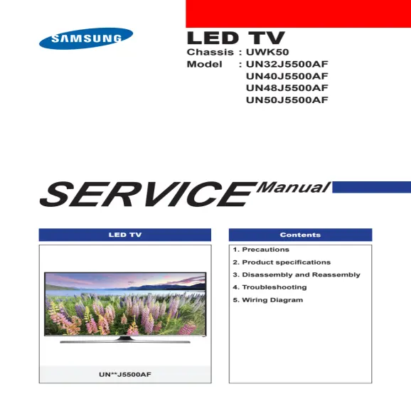 Samsung UN40J5500AF Service Manual PDF